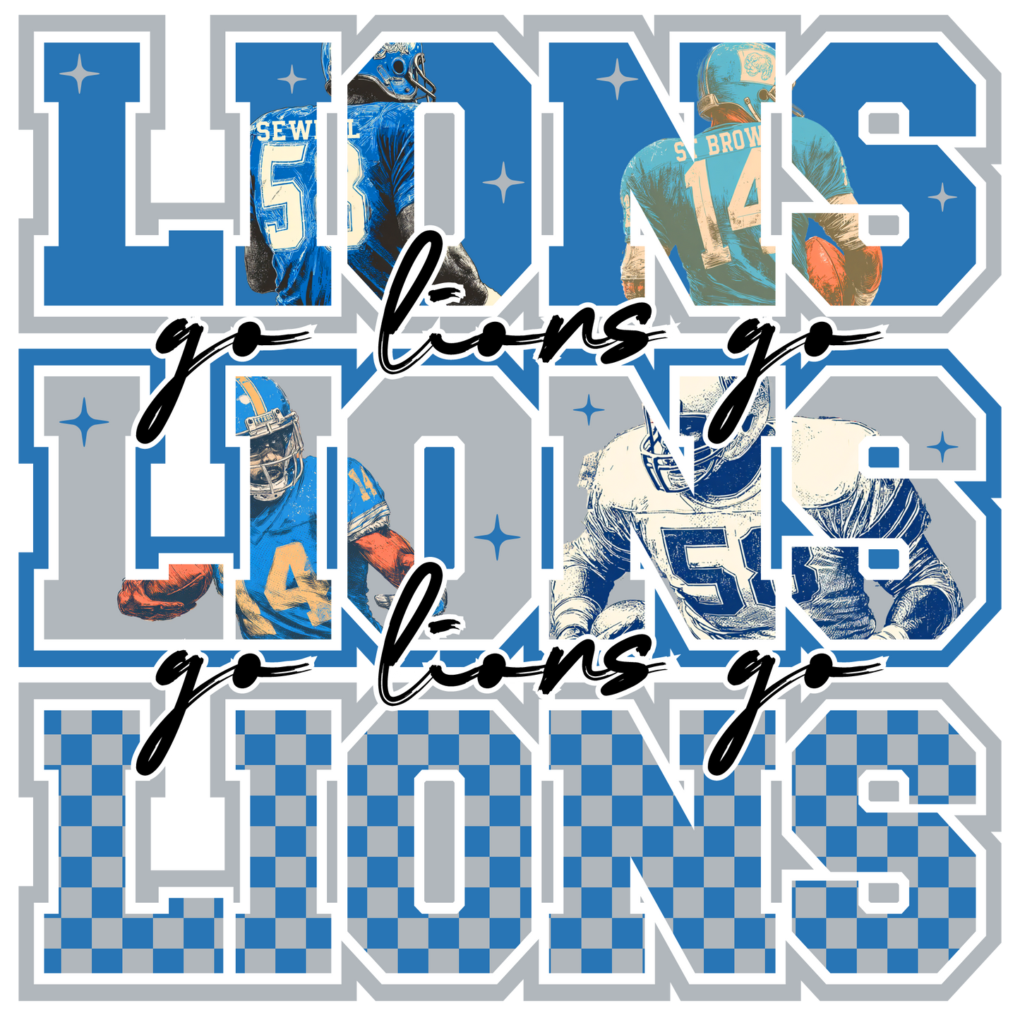 lions new stacked dtf transfer