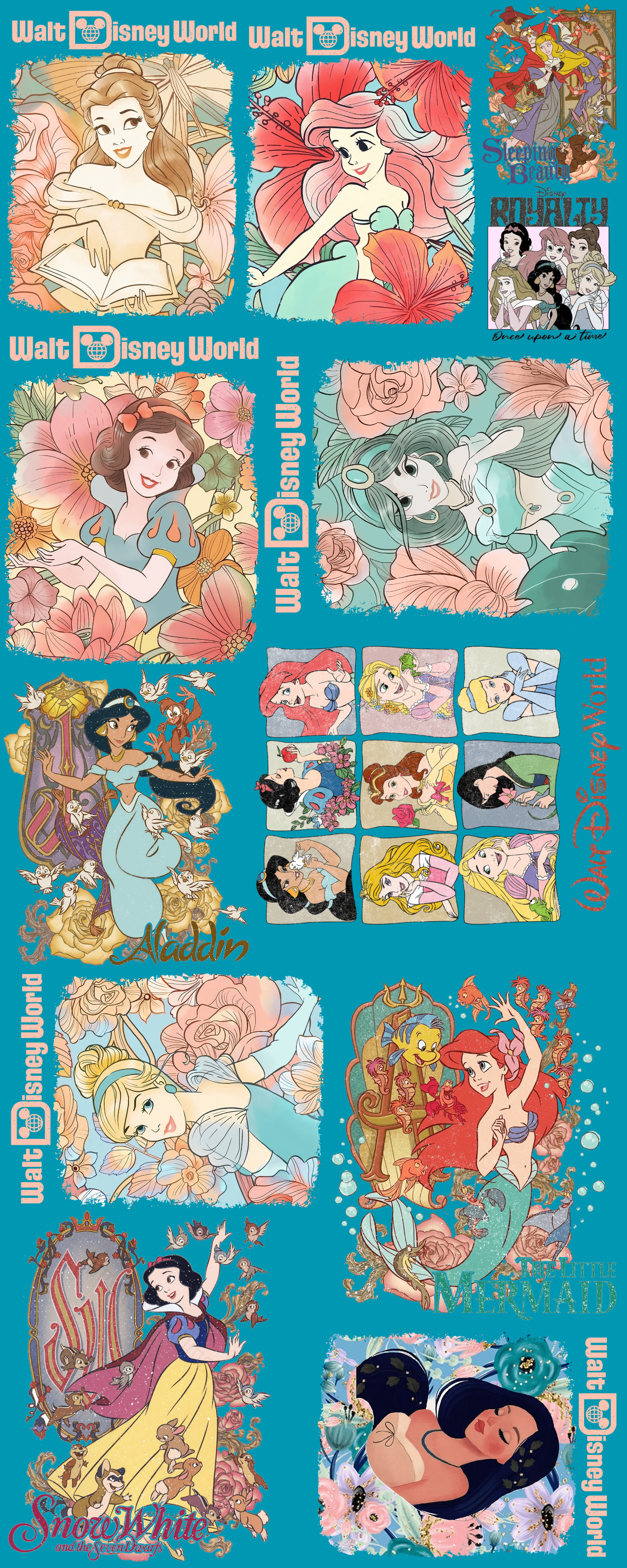Pre-made disney #2 gang sheet 16x40