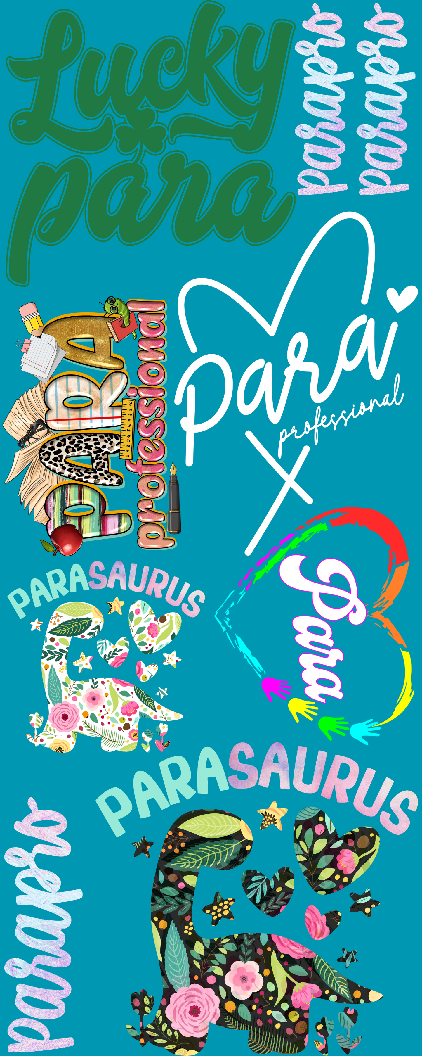 Pre-made Paraprofessional  gang sheet 16x40
