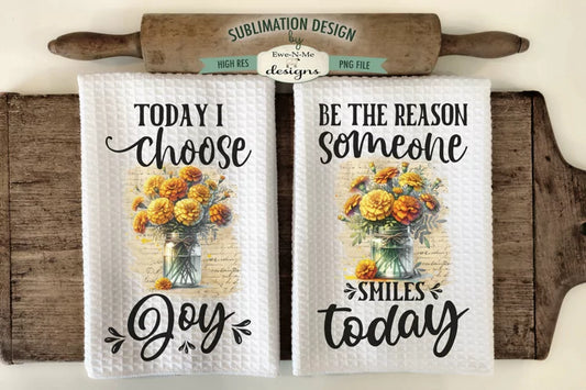 Today I choose & Be the reason SET towel dtf transfer
