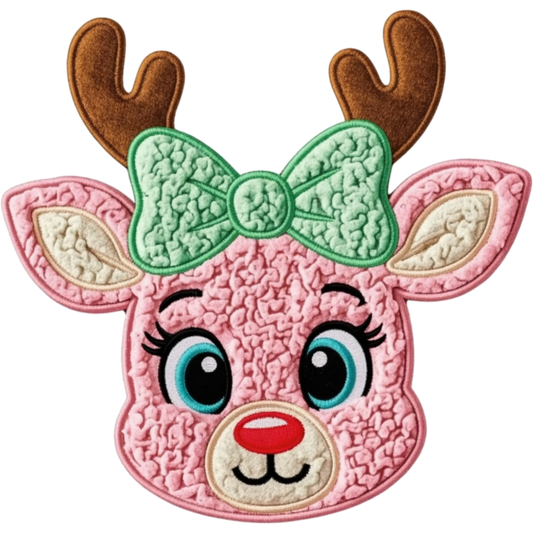 Pink reindeer faux yarn