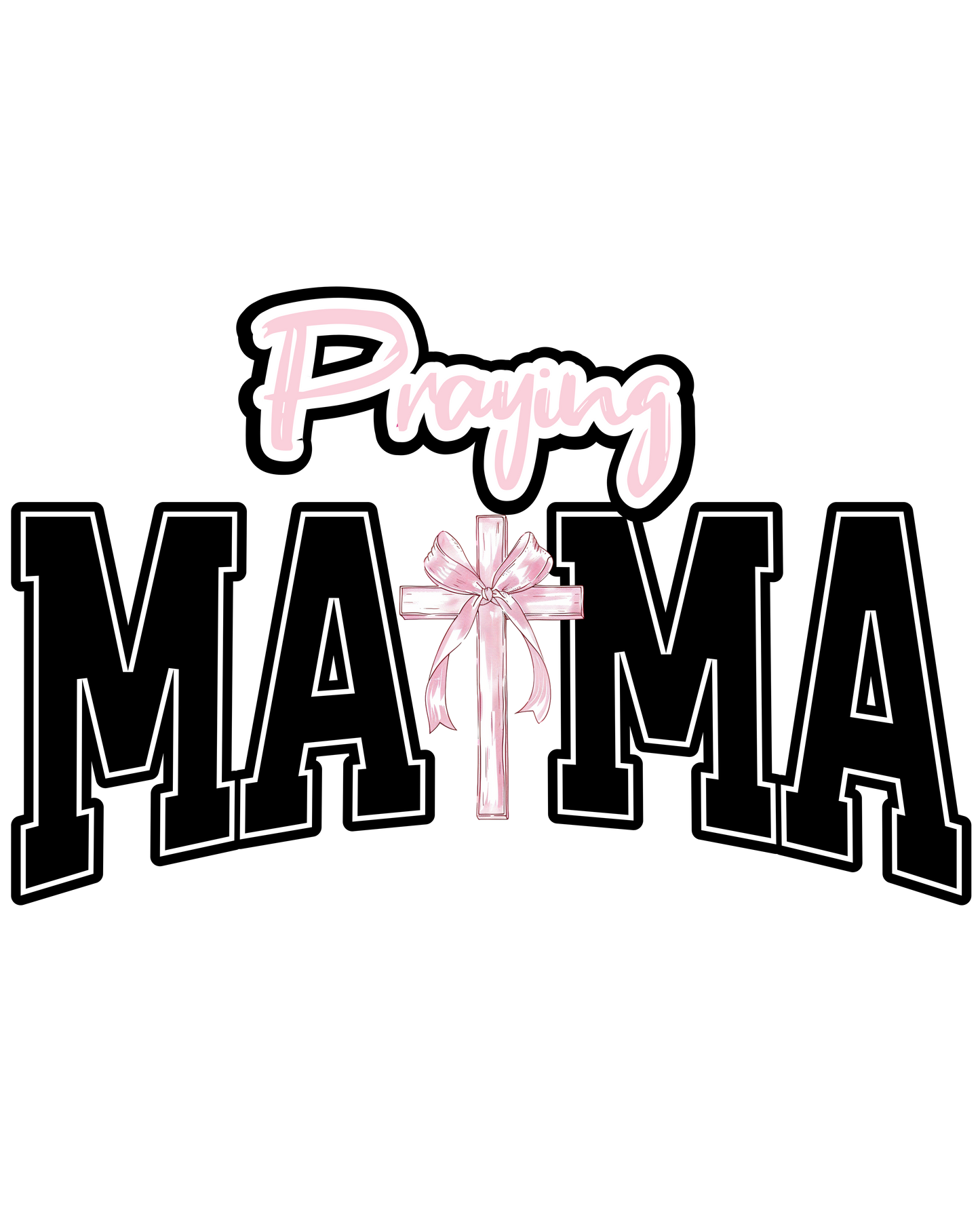 Praying Mama bow dtf transfer