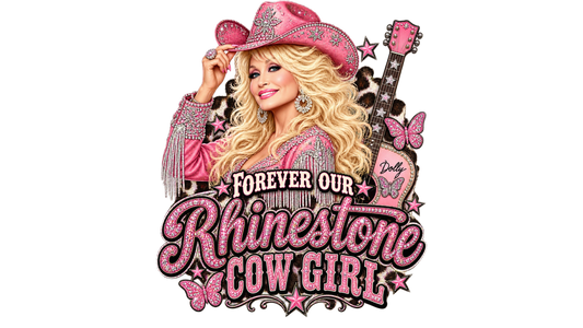 DOLLY PARTON RHINSTONE COW GIRL dtf transfer