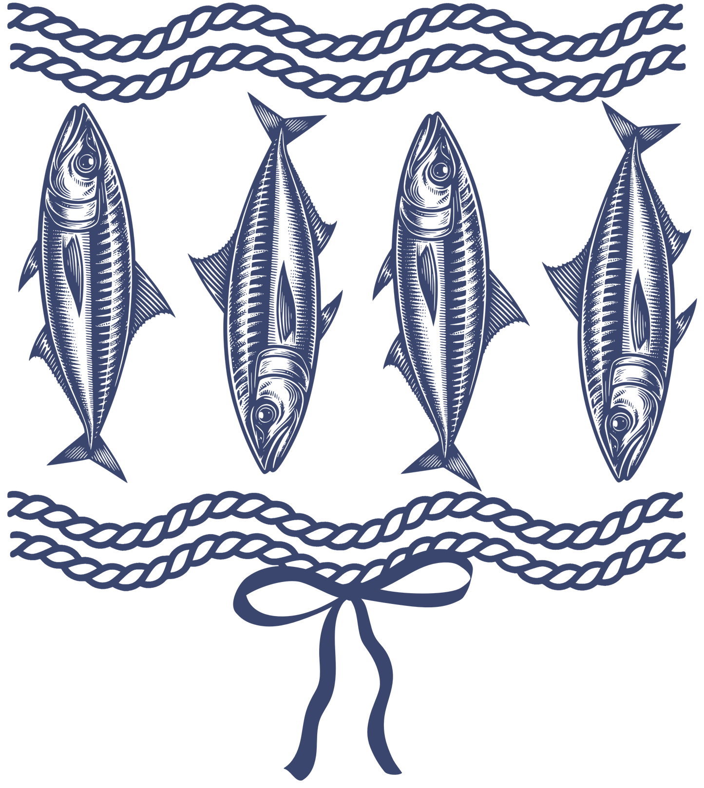 sardines coquette bows Dtf transfer