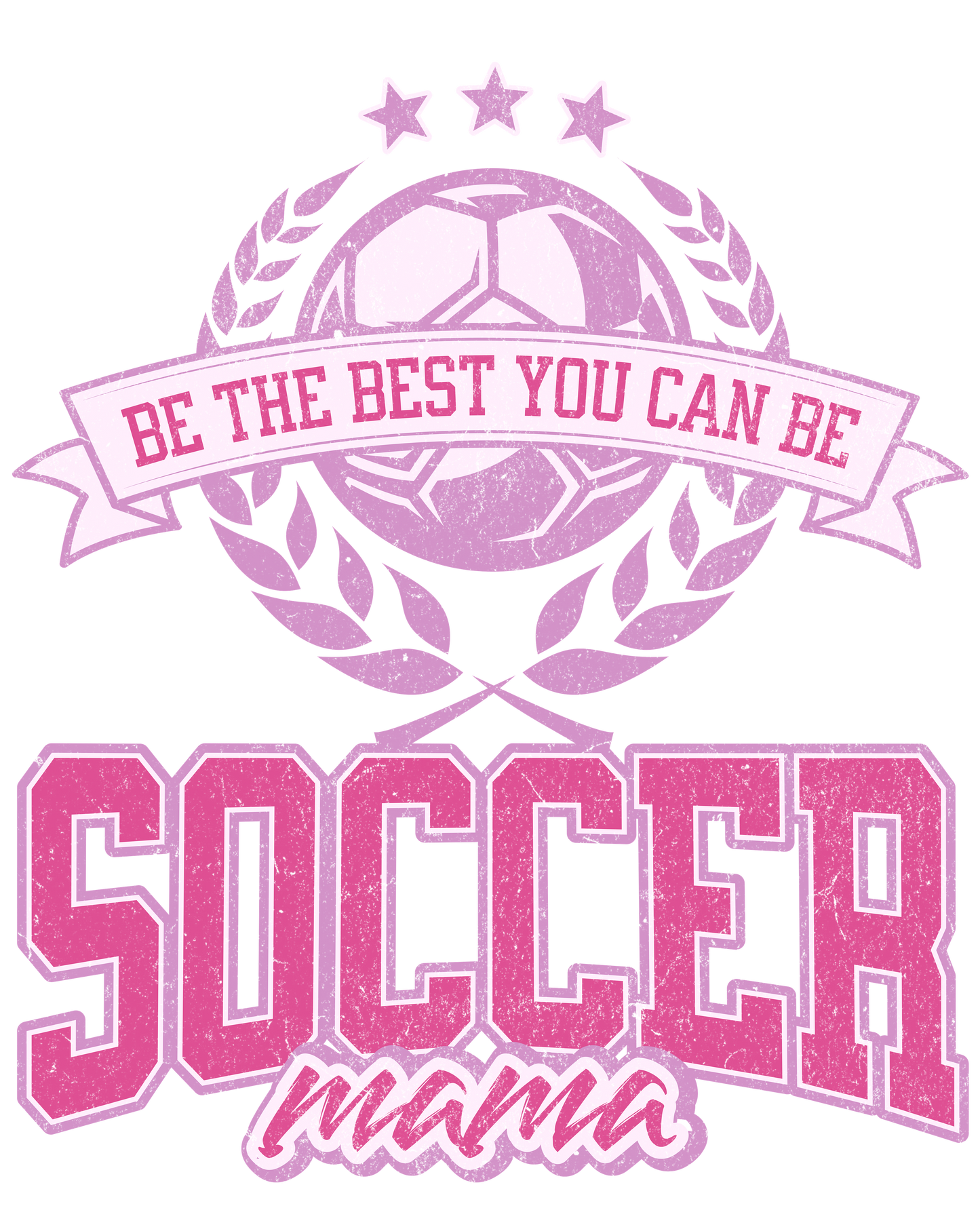 soccer mama pink dtf transfer