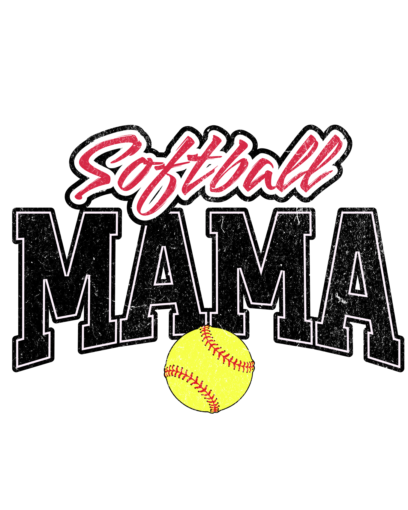 softball mama dtf transfer