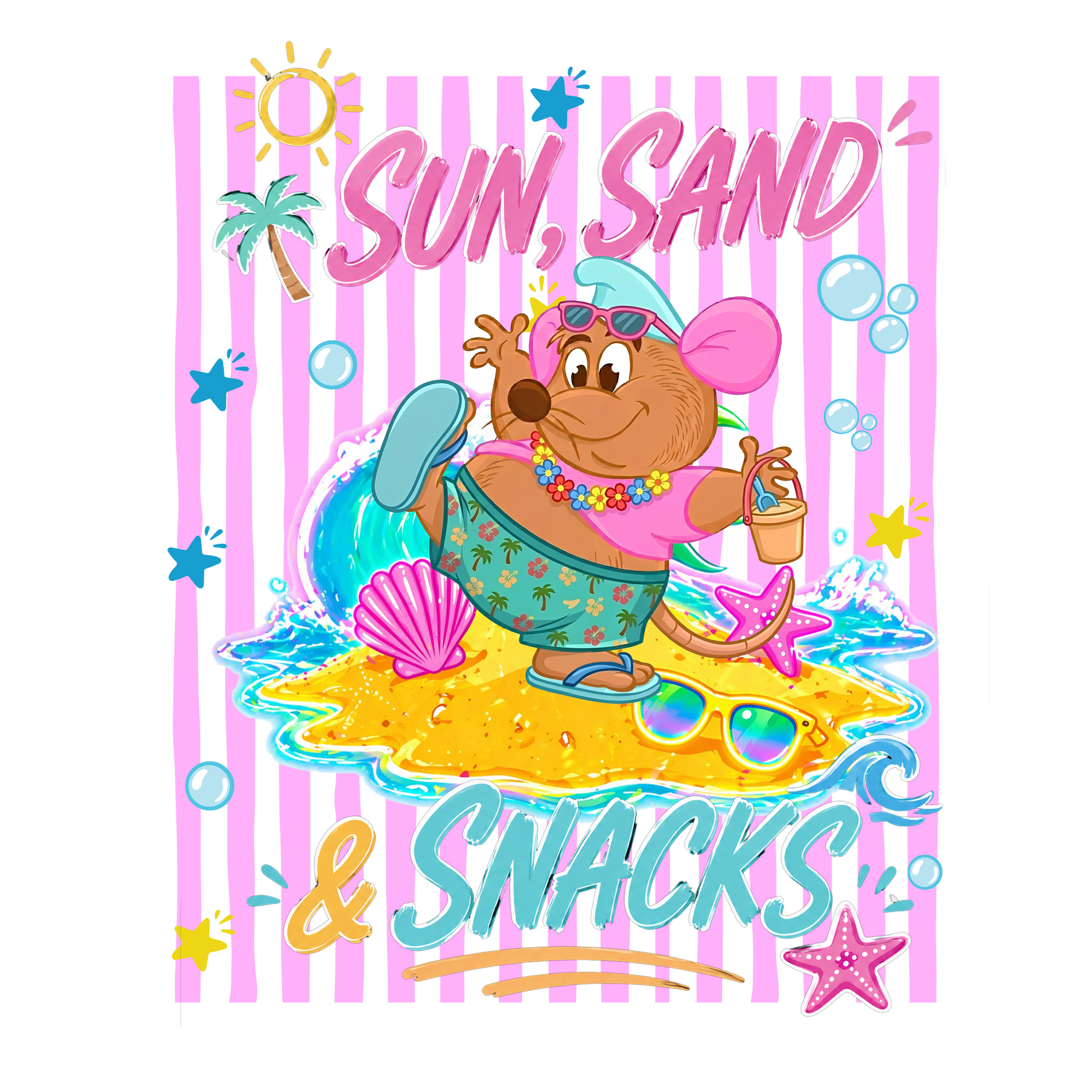 Sand tan & snacks dtf transfer