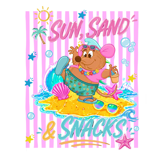 Sand tan & snacks dtf transfer