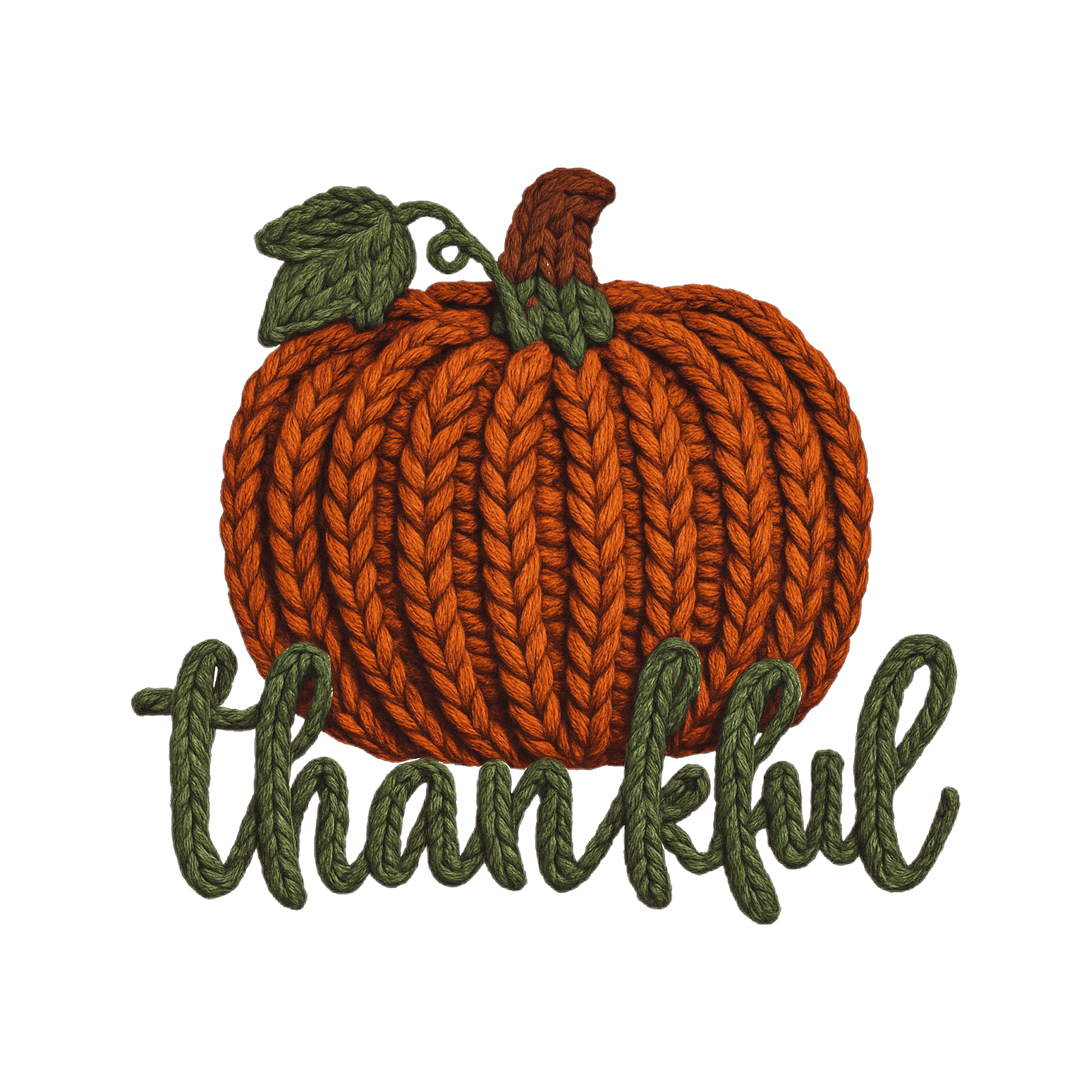 Faux yarn Thankful Pumpkin - Hur&Co.