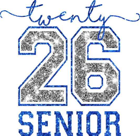 Faux Glitter Senior 2026  set DTF transfer