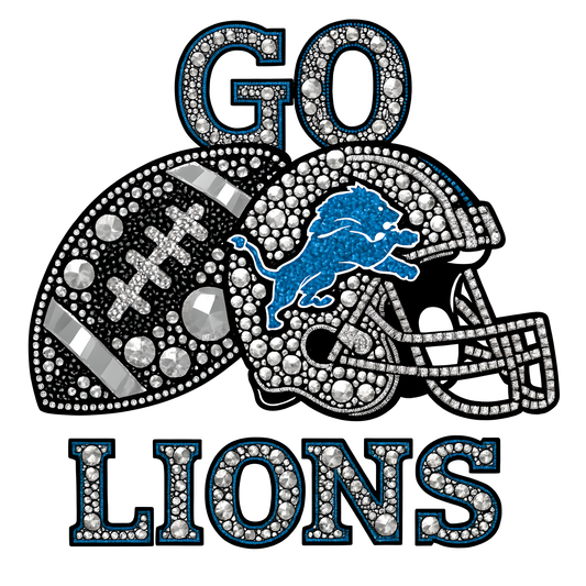 Faux rhinestone lions