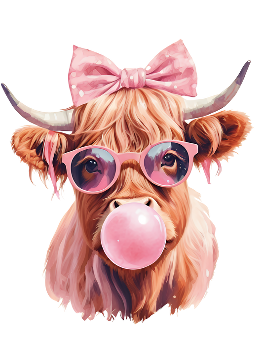 VALENTINE GUM COW DTF TRANSFER